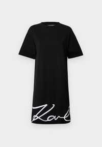 SIGNATURE HEM DRESS - Obleka iz džersija - black