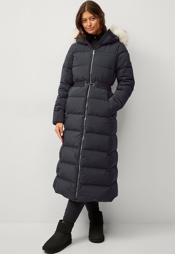 Daunenmantel - schwarz