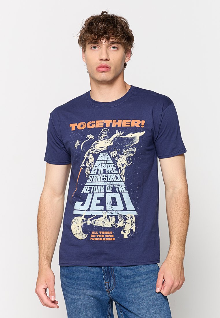 Star Wars T-shirt print donkerblauw