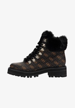 Lace-up ankle boots - braun