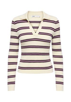 ONLY ONLKAYA LS STRIPE POLO KNT NOOS - Polo - baby s breath