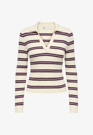 ONLY, ONLKAYA LS STRIPE POLO KNT NOOS - Polo - baby s breath