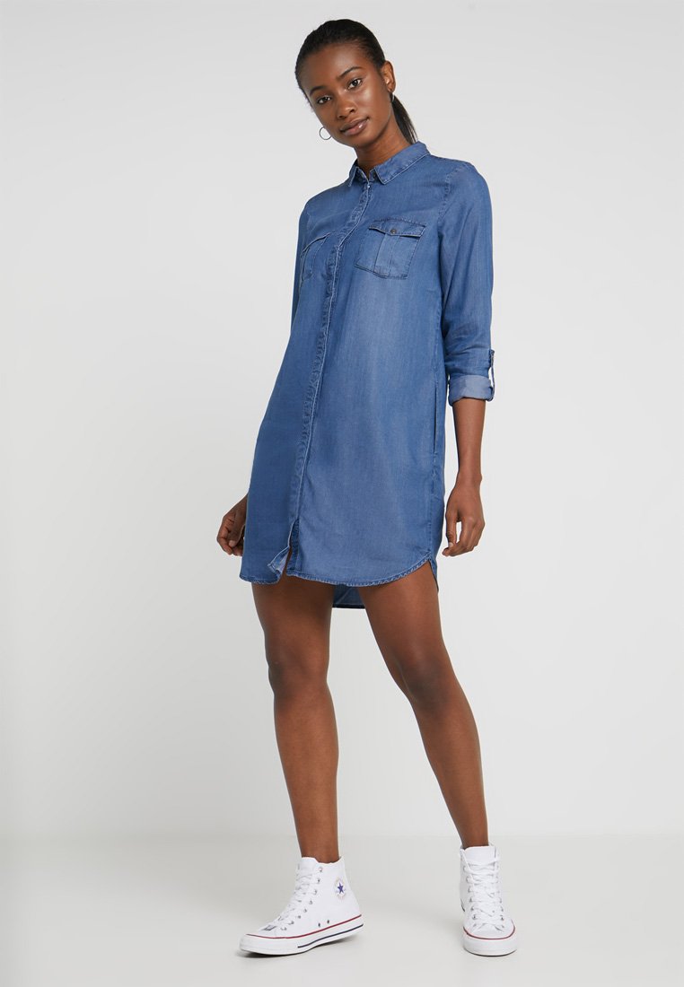 Vero Moda VMSILLA SHORT DRESS - Denim 