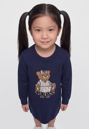 Guess, TODDLER KIDS LS SWEATER DRESS - Robe pull - blau