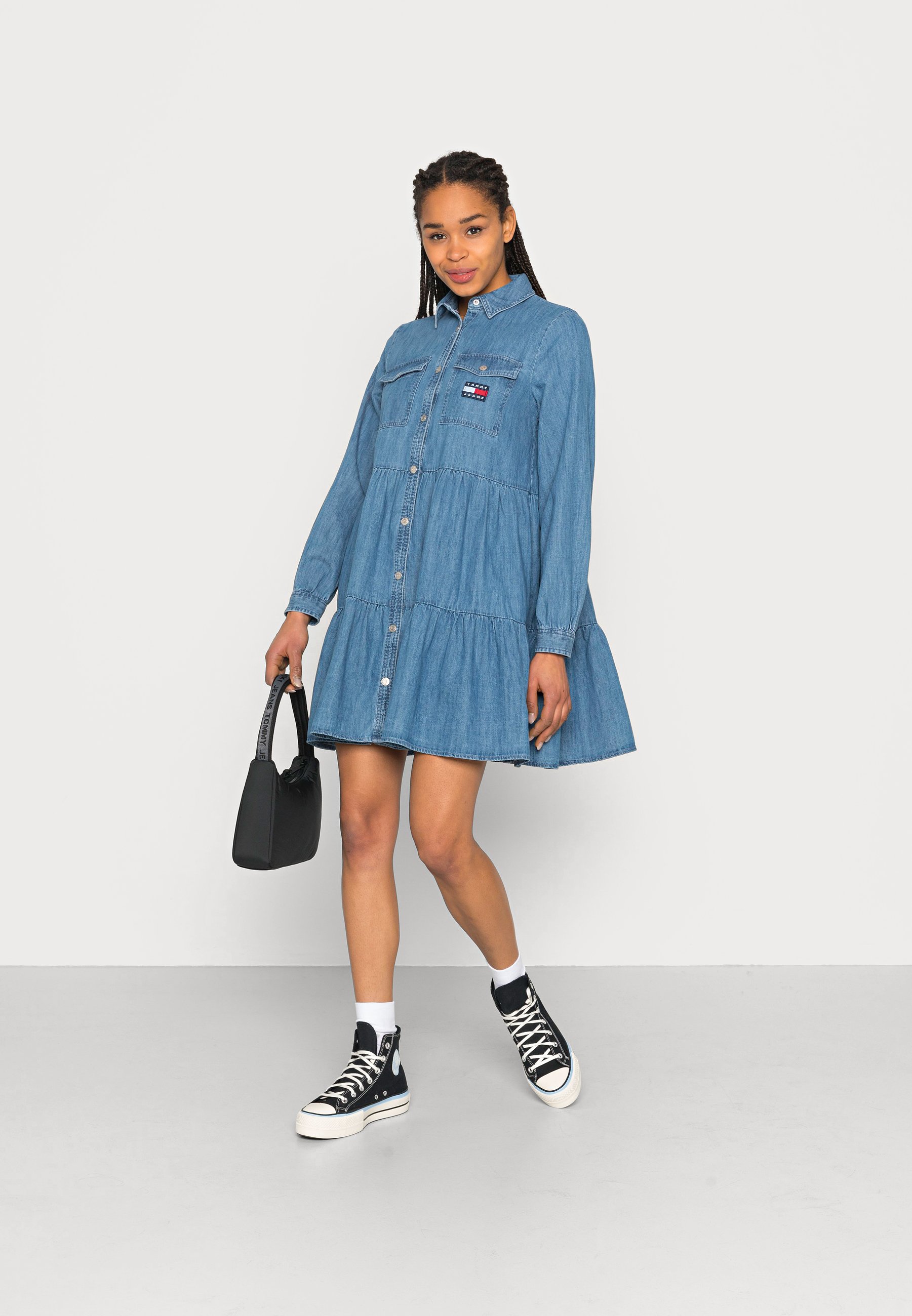 Tommy Jeans CHAMBRAY DRESS - Day dress 