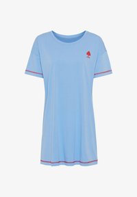 Atlasīts, blau bedruckt