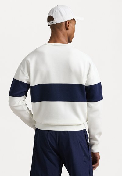 Polo Ralph Lauren CREST DOUBLE-KNIT SWEATSHIRT - Sportinis megztinis - ceramic white/refined navy