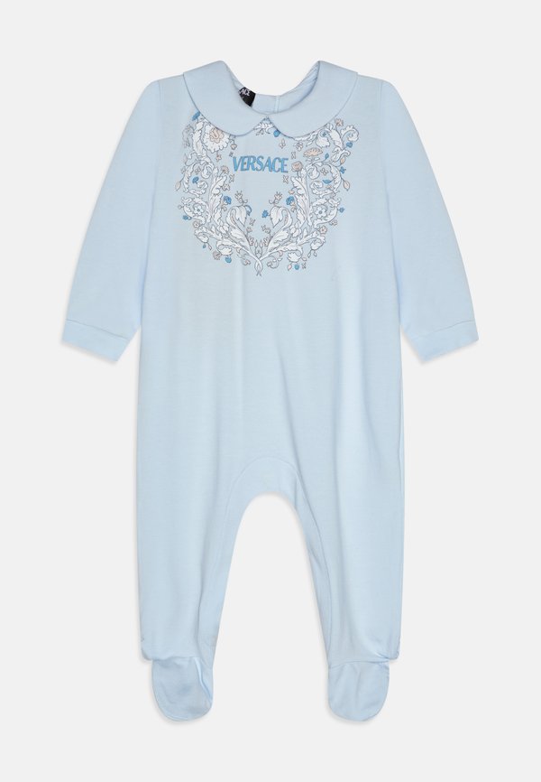 BABY BODYSUIT WITH FEET LOGO BAROCCO PRINT UNISEX - Sleep suit