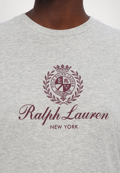 Polo Ralph Lauren HOTEL SHORT SLEEVE - T-shirt estampada - andover heather/wine