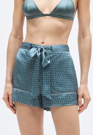 LOUNGE MOI ET TOI TIE UP SHORT - Pizsama alsók - blue