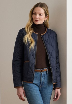 Lauren Ralph Lauren TWILL-TRIM ONION-QUILTED JACKET - Jachetă subțire - dark navy