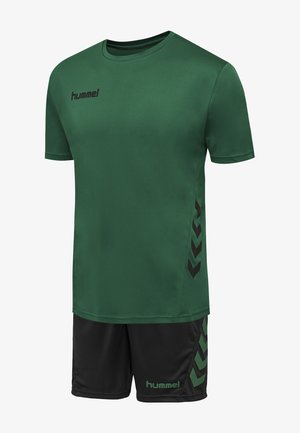 HMLPROMO DUO SET - Sports shorts - evergreen/black