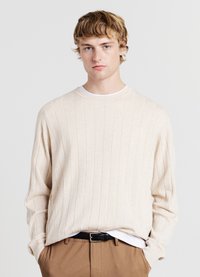 Calliope GIROCOLLO A LARGHE - Maglione - beige chiaro melange