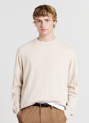 Calliope GIROCOLLO A LARGHE - Strickpullover - beige chiaro melange