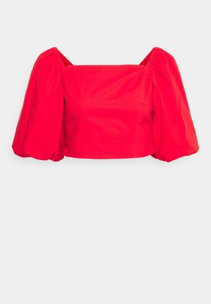DKNY CROP - Bluse - mars red