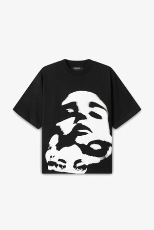 FAVELA, MULTIFACE UNISEX - Printtipaita - black