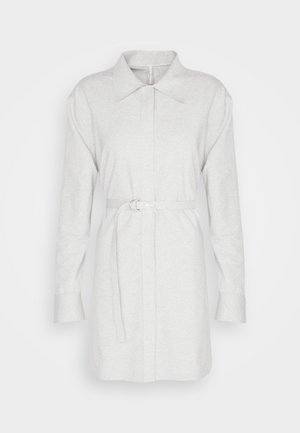 Norma Kamali BOYFRIEND LINE MINI DRESS - Skjortebluse - light heather grey
