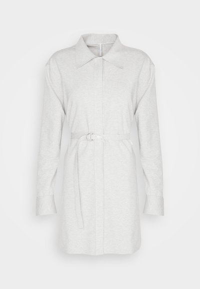 Norma Kamali BOYFRIEND LINE MINI DRESS - Skjortebluse - light heather grey