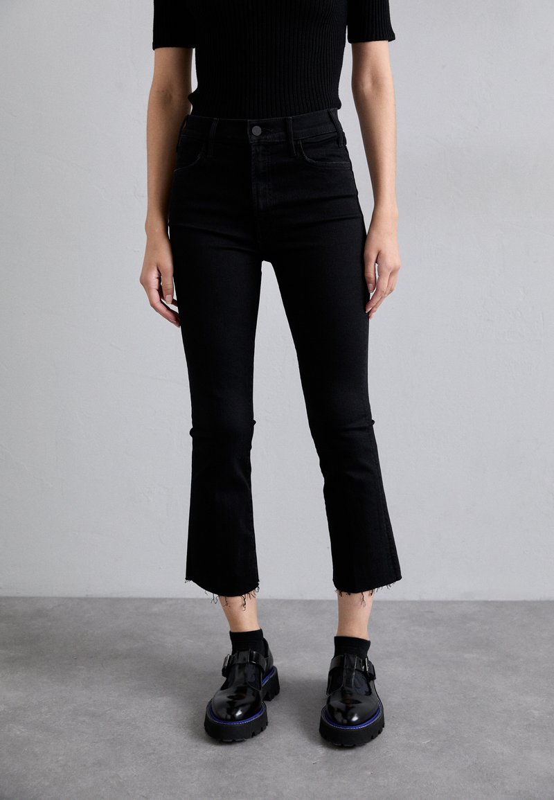 Mother LIL HUSTLER FRAY - Vaqueros bootcut - black denim