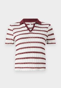 ONLHALIA COLLAR BOX - Poloskjorter - cloud dancer/ruby wine