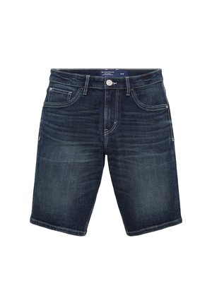 TOM TAILOR JOSH - Shorts vaqueros - used dark stone blue denim