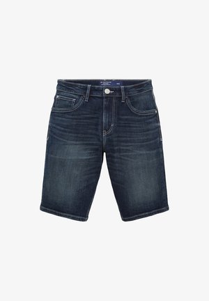 TOM TAILOR JOSH - Shorts vaqueros - used dark stone blue denim