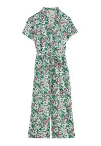 Seasalt Women's Treen Cove Linen Jumpsuit In Leafy Floral Chalk Pear main image 1