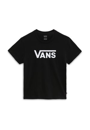 GR FLYING V CREW  - T-shirt z nadrukiem - black