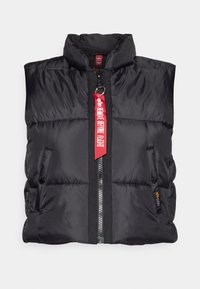 Chaleco Ligero Alpha Industries Para Hombre - Negro, 100% Poliéster