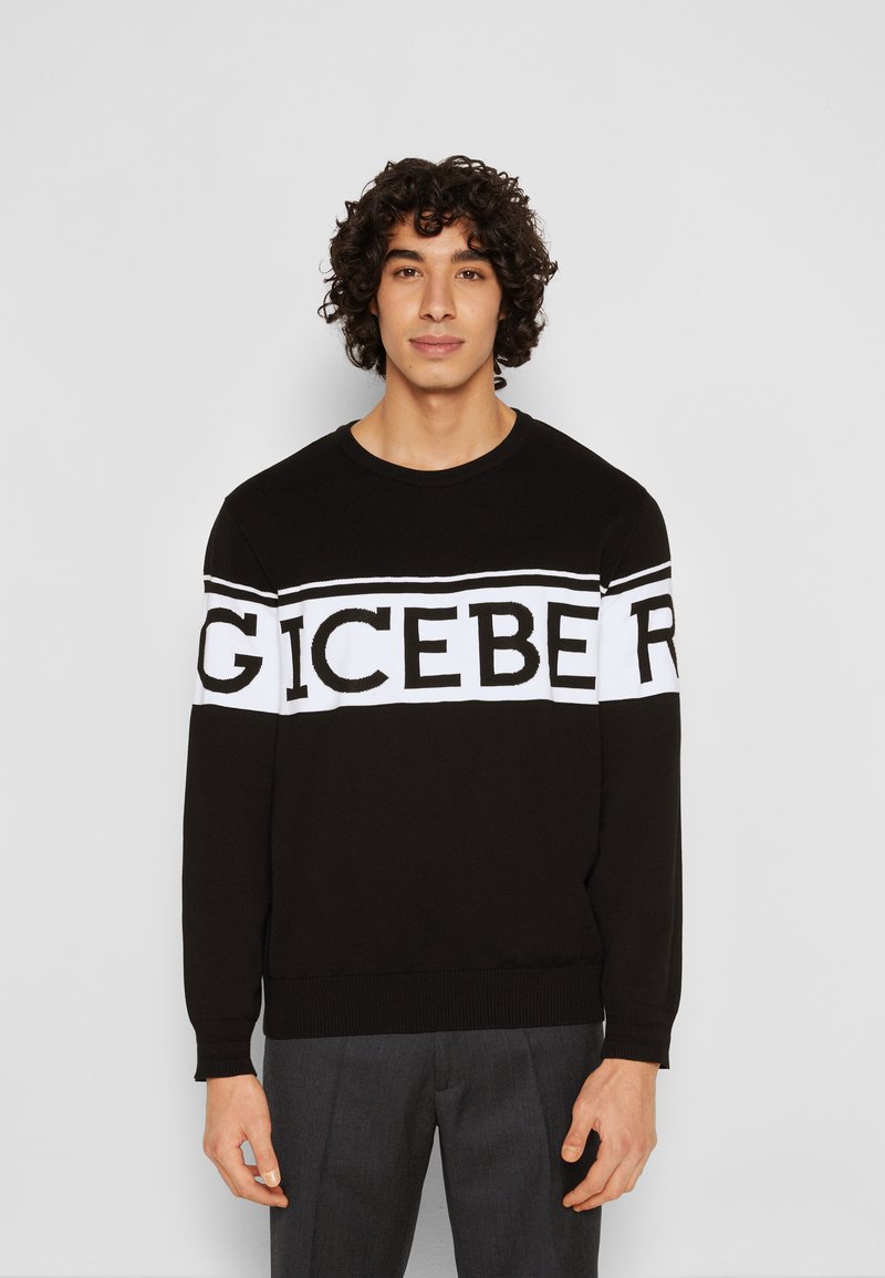 Herren T-shirts & Polos | Iceberg MAGLIA GIROCOLLO Strickpullover fantasia/schwarz - FB06967 Herren T-shirts & Polos | Iceberg MAGLIA GIROCOLLO Strickpullover fantasia/schwarz - FB06967
