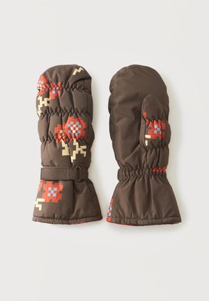 Becksöndergaard, FLOTILE PADDED NYLONA MITTEN - Ръкавици без пръсти - dark brown