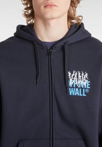 Vans WALL FULL - Felpa con zip - dark blue