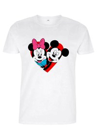 Disney MICKEY MOUSE MICKEY MINNIE HEART - T-shirt z nadrukiem