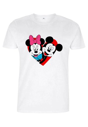 Disney MICKEY MOUSE MICKEY MINNIE HEART - T-shirt z nadrukiem
