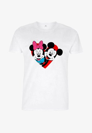 Disney MICKEY MOUSE MICKEY MINNIE HEART - T-shirt z nadrukiem