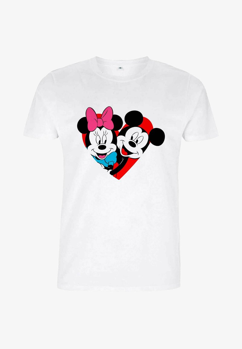 Disney MICKEY MOUSE MICKEY MINNIE HEART - T-shirt z nadrukiem