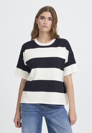 IHLULS - Print T-shirt - wide total ec white stripe