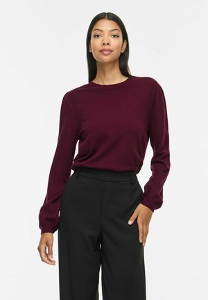 VILA KNITTED PULLOVER VIELLA ROUND NECK - Pullover - winetasting