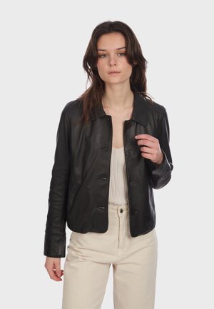 ROSALIE - Leather jacket - black