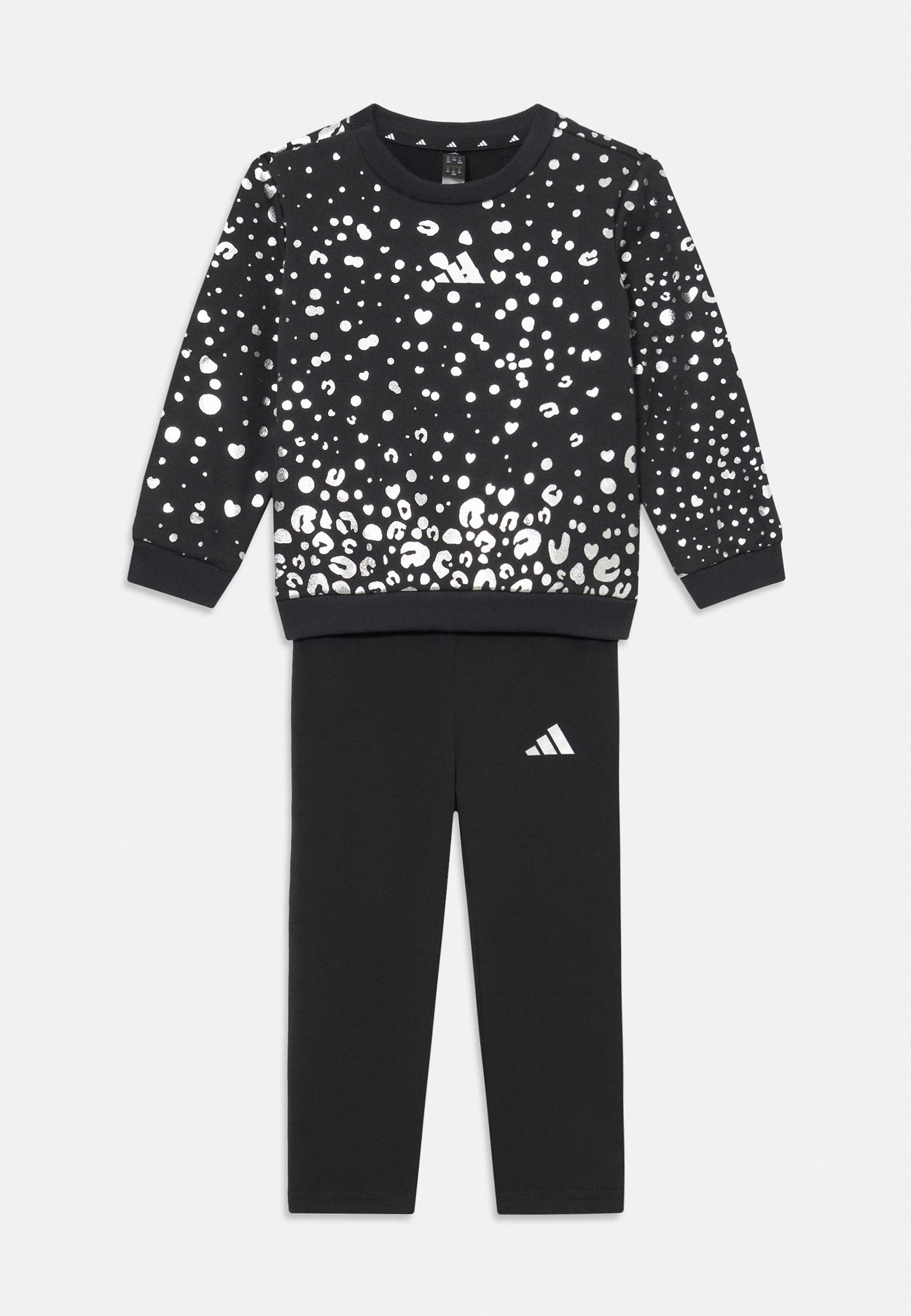 adidas GLAM INFANT UNISEX SET - Tracksuit bottoms - black/silver-coloured