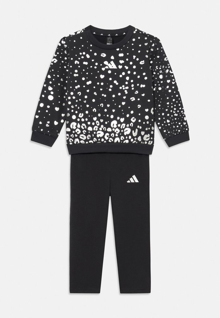 adidas GLAM INFANT UNISEX SET - Tracksuit bottoms - black/silver-coloured