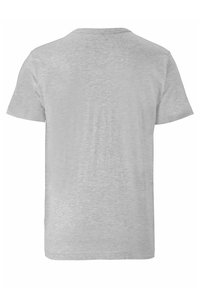 Gray short-sleeve T-shirt with a round neckline, made of soft fabric, featuring a plain design without graphics or additional accents.
