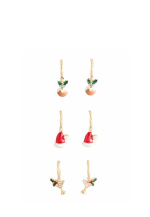 Next, CHRISTMAS HUGGIE HOOP EARRINGS 3 PACK - Ohrringe - gold-coloured