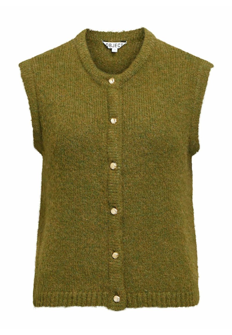 Object Knitted - Väst - fir green/ljusgrön - Zalando.se