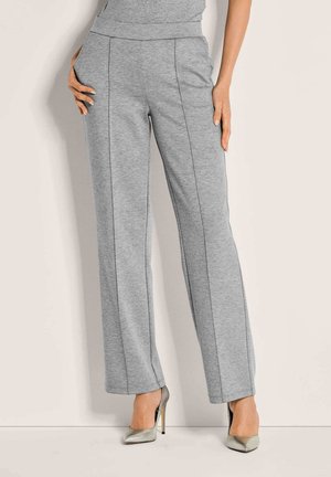 WEITE SCHLUPF MIT BIESEN - Stoffhose - graphite melange