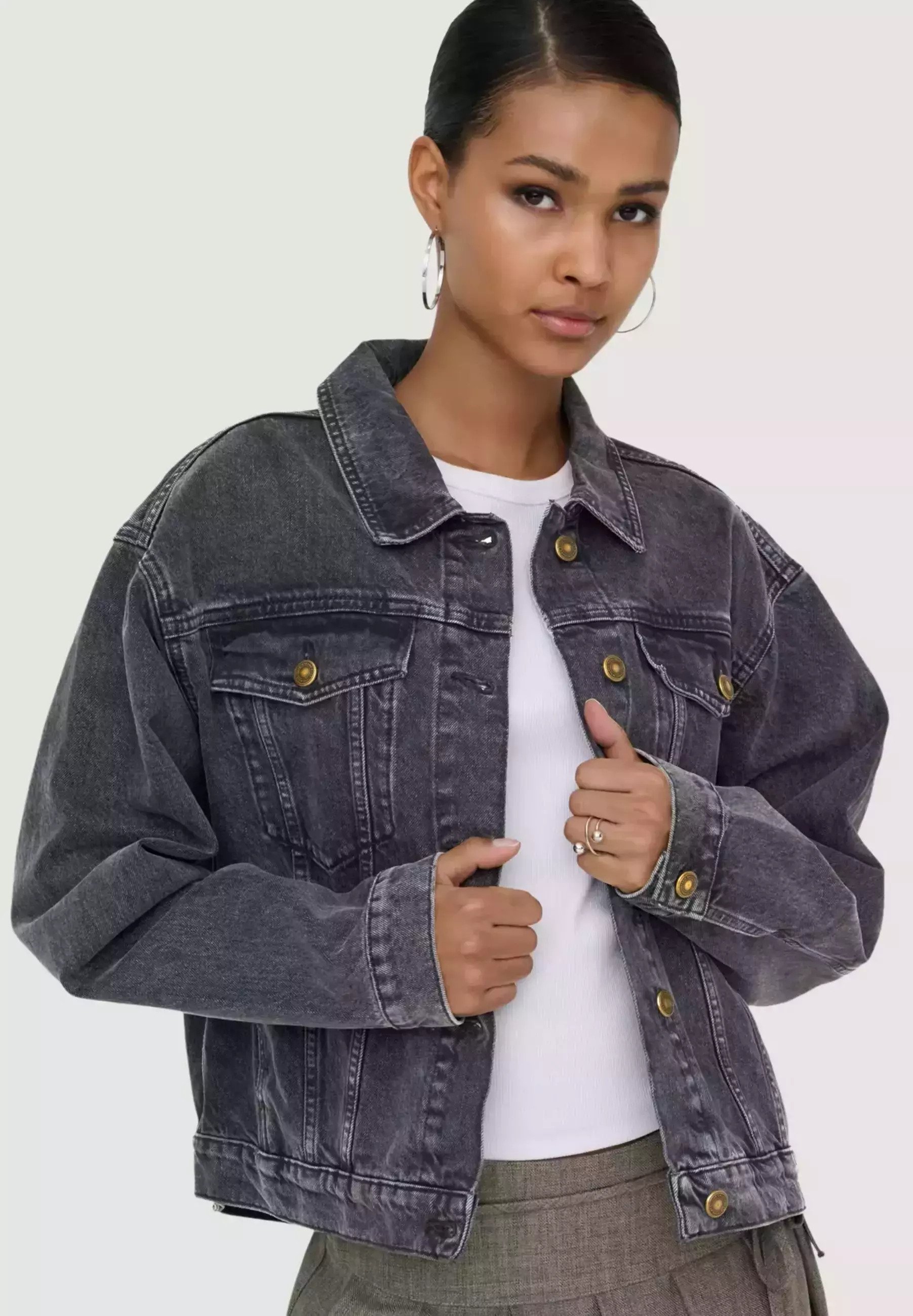 ONLY Denim ONLHARPER Denim - Denim jacket - black - Zalando.co.uk