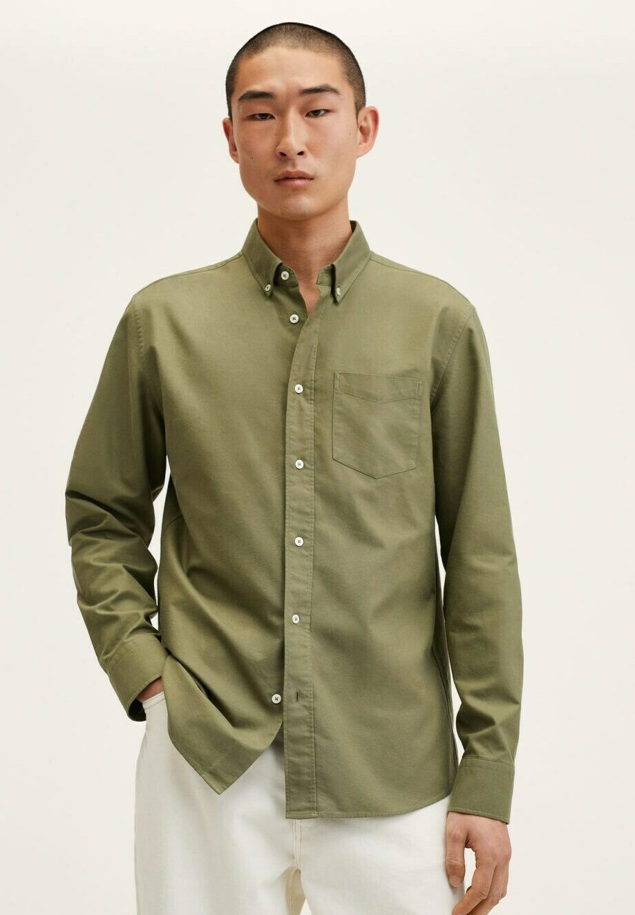 Mango OXFORD - Shirt - kaki/khaki 