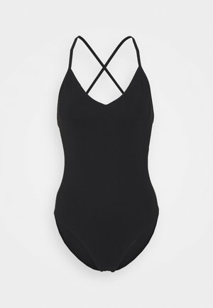 MATTE CROSS BACK SWIMSUIT - Plavky - black