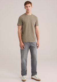 WE Fashion 3-PACK - Paprasti marškinėliai - blue beige taupe