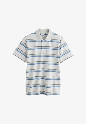 Next, REGULAR FIT - HORIZONTAL STRIPED POLO SHIRT . - Polo shirt - grey marl blue